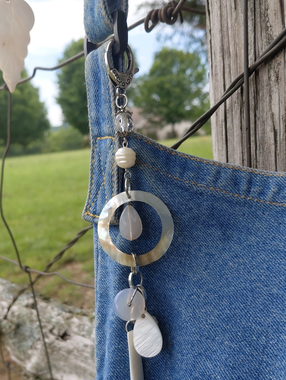 Handcrafted Mother Of Pearl Bag Charm